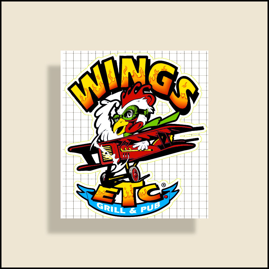 10 - Wings Etc. Logo Heat Transfers